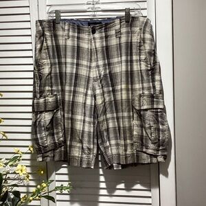 Plaid Cargo Men Shorts